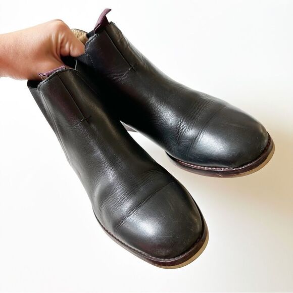 Hudson London Chelsea Boot Pull On Ankle in Black Leather Size 40 US 7 - Picture 5 of 10